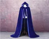 FLUWEEL GEVOERD Cape Velvet Hooded Cloaks Kostuum Velvet Hooded Cloak Cape Middeleeuwse Heidense Heks Wicca Vampire Halloween Costume263P