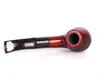 New red sandalwood pipe, smooth surface carving, curved bucket, 9mm manual filter pipe.