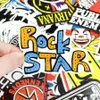 100 PCS Waterproof Graffiti Stickers Rock Band Decals for Home Decor DIY Laptop Mug Skateboard Luggage Guitar PS4 Bike Motorcycle Car Gifts
