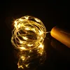 Jul Holiday Decorations Fairy Lights 2m 20LEDS Cork Shaped String Light Bottle Stopper för Xmas Party Wedding