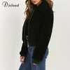 Dicloud Winter Teddy Basic Jacket Sherpa Parka 여성 가을 ​​2018 따뜻한 긴 소매 폭격기 재킷 복어 가짜 모피 코트 캐주얼