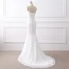 Nieuwe elegante kanten zeemeermin trouwjurken met appliques kralen kristallen lange plus size bruidsjurken QC1133