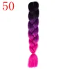 100 g/pcs Extensions de cheveux synthétiques violet tressage cheveux ombre deux tons haute température Fiber expression tressage cheveux