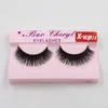 Hot X-Up 3D-remsa Mink Lashes Naturliga tjocka Handgjorda Falska Fake Eyelashes Ögonfransar Makeup Extension