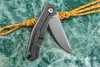 Green thorn poker with copper pieces, m390 folding knife, TC4 titanium alloy, outdoor camping hunting knife, EDC tool
