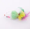 Colorful Feather Grit Small Mouse Cat Toy For Cat Feather Funny Playing Pet dog Cat Piccoli animali piuma Giocattoli Gattino