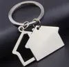 Small House Model Metal Keychain Keyring Bag Pendant Cute Car key chain ring holder Jewelry for Men Women