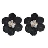 Bohemian 6 Colors New Korean Style Fashion Jewelry Crystal Flower Stud Earrings For Women