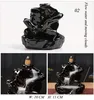 DingSheng Fumo Riflusso Bruciatori di Incenso Aroma Artigianato in ceramica smalto nero Ornamenti Cono Torre Odore Incensiere Zen Room Porta bastoncini