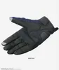 Komine Motorcykelhandskar GK118 Motocross Moto Protection Knight Daily Riding Casual Gloves Black and Blue Color Cotton and Leathe4823422