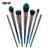 MAANGE 7Pcs Diamond Makeup Brushes Beauty Blue Cosmetic Brush Make Up Tools Beauty Contour Concealer Powder Foundation Brush