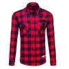 2018 nova marca Shirs cotidia xadrez de moda quente de manga longa camisa casual masculina camisetas jovens e 3xl
