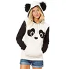 2018 Mooie Panda Hoodies Dames Lente Herfst Hooded Sweatshirt Hoge Kwaliteit Fleece Casual Pullovers Jumper Tops Sudadera Mujer L18100704