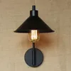 Guarda-chuva Ferro Parede Sconce Luz Americana Cama Vintage Lâmpada Café Bar Restaurante Hotel Loft Home Dinning Room Quarto Bedside Lighting