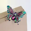 Kleurrijke Rhinestone Emaille Butterfly Broches Voor Vrouwen Dame Jurken Accessoires Hoge Kwaliteit Legering Dier Broche Pin Party Geschenken Sieraden