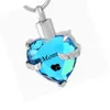 Gioielli moda mamma cuore in acciaio inox cremazione urna collana per ceneri urna gioielli ciondolo commemorativo con kit di riempimento