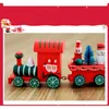 Mini Christmas Wood Train Christmas Innovative Gift Kid toys for Children Gifts Diecasts Toy Vehicles Home Decoration