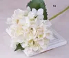 Kunstmatige Hydrangea hortensiabloem Hoofd 47cm Fake Single Single Hydrangeas voor Bruiloft Centerpieces Home Party Decoratieve bloemen Bruiloft SF020