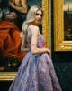 Elegant 2019 Paolo Sebastian Overskirt Evening Dresses Lavender Sheer Deep V Neck Appliced ​​Golvlängd Tulle Custom Made Prom Dr9916627