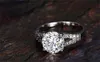 YHAMNI Real Solid Silver Trouwringen voor Dames Inlay Sona 2 Carat CZ Diamond Engagement Ring 925 Sterling Zilveren Fijne Sieraden J29G