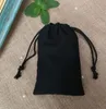 Black Cotton Drawstring Bag 8x10cm 9x12cm 10x15cm 13x17cm pack of 50 Makeup Jewelry Pouch Candy Favor Sack