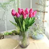 46 см на длинные 9 цветов ветвь тюльпан искусственный цветок PU латекс искусственный букет реальные сенсорные цветы для свадьбы декоративные цветы венки
