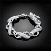 Pulsera de dragón blanco grande Men039s pulsera chapada en plata esterlina regalo de boda hombres y mujeres pulsera de plata 925 SPB0361076138