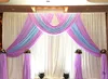 9mWx2.45mH Nova Moda Colorida Swags Cortinas Pano de Fundo Cortina de Casamento Apenas 1 PCS Com Frete Grátis