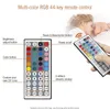 5050 60LED LED -lampor strip vattentät RGB 5M strip ljus 44Key IR Remote Controller DC 12V strömförsörjning