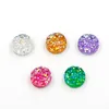 Fashion 5colors Round 12mm Resin Druzy Drusy Earrings Handmade Stud for Women Jewelry