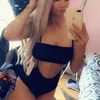 Nowe Kobiety Sexy High Waist Bikini Set Swimwear Push Up Spaghetti Paski Kitter Kitnitur Kąpiel Solid Beachwear Biquini Sex Apel