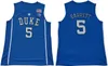 Mens Duke Blue Devils College Basketball Jersey # 1 Zion Williamson Cam Reddish RJ Barrett # 0 Jayson Tatum Kyrie Irving Home Stitched Jerseys Shirts S-XXL