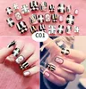 24 -stcs/set glinsterende valse nagels glanzen sexy schattige nep nagels korte lange volledige nagel tips nagel make -up 36 stijlen