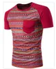 T-shirt de impressão digital dos homens T-shirt de verão desgaste de manga curta