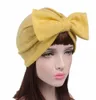 Children Baby Girls Boho Hat Beanie Scarf Turban Head Wrap Cap Parentchild Jersey Bow Turban Baby Kids Headcover Hats Fashion Wom1898192