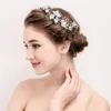 Incantevole fiore blu pettine per capelli spille da sposa perle gioielli da sposa fatti a mano accessori per capelli accessori per capelli copricapo da donna
