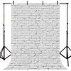 White Brick Texture Wall Photography Backdrops Kids Children Studio Photo Shoot Background Baby Newborn Photoshoot Fabric Wallpaper