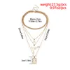 Multilayer Fashion Gun Pendants Necklace Cross With Hip Hop Miami Cuban Chain Gold Silver Color Men Women Jewelry