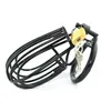 Chastity Devices Stainless Steel Belt Device Latest Mens Chastity Lock New Male Bird Cage Black #T26