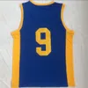 قمصان كرة السلة للرجال # 9 Drake Jimmy Brooks Degrassi Community School Stitched Shirt Blue S-XXL