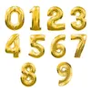 32 polegada de ouro número de prata balões de folha de alumínio cartas de hélio Ballons decoração de aniversário de casamento fontes do partido de balão de ar