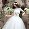 Nouveau arrivée de style coréen grande taille robe de mariée vintage à la broderie en diamant robe de mariée en diamant taille personnalisée 1028833