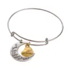 Bracelets de charme de mode pendentif de lune je t'aime à la lune et au dos pour maman soeur bracelets de famille chaîne réglable déclaration bijoux cadeau