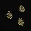 150pcs Zinc Alloy Charms Antique Bronze Plated lucky irish four leaf clover Charms for Jewelry Making DIY Handmade Pendants 17mm