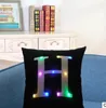 Fashion LED lampion letter english printed waist pillow cushion pillowcase throw for hotel coffe home living room decor pillow coverative