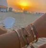 rainbow tennis bracelet gold
