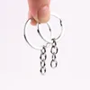 Keychains 25mm metall Keychain Rhodium Plated Alloy Key Chains Simple Ring