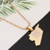 Stainless Steel Stainless Steel SYRIA Map Flag Gold Color Charms Pendant Syrians Jewellery