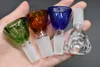 2 stks Kleurrijke Glas Bong Bowls Short Colored 14mm 18mm Mannelijke Glazen Kom voor Glas Water Bongs Roken Pijpen Mode Diamantvorm