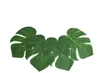 Green Tropical Palm Leaves Montera Leaves Simulation Artificial Leaf For Party Jungle Beach Theme BBQ Birthday Party Decorations